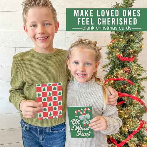 Hadley Designs Blank Christmas Cards With Envelopes - 54 Winter Holiday Cards With Envelopes, Business Happy Holidays Card Bulk, Santa Seasons Greeting Card for Family & Friends, Designed in USA