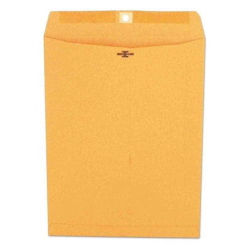 Universal UNV42907 9.5 in. x 12.5 in. #12 1/2 Square Flap Clasp/Gummed Closure Envelope - Brown Kraft (100/Box)