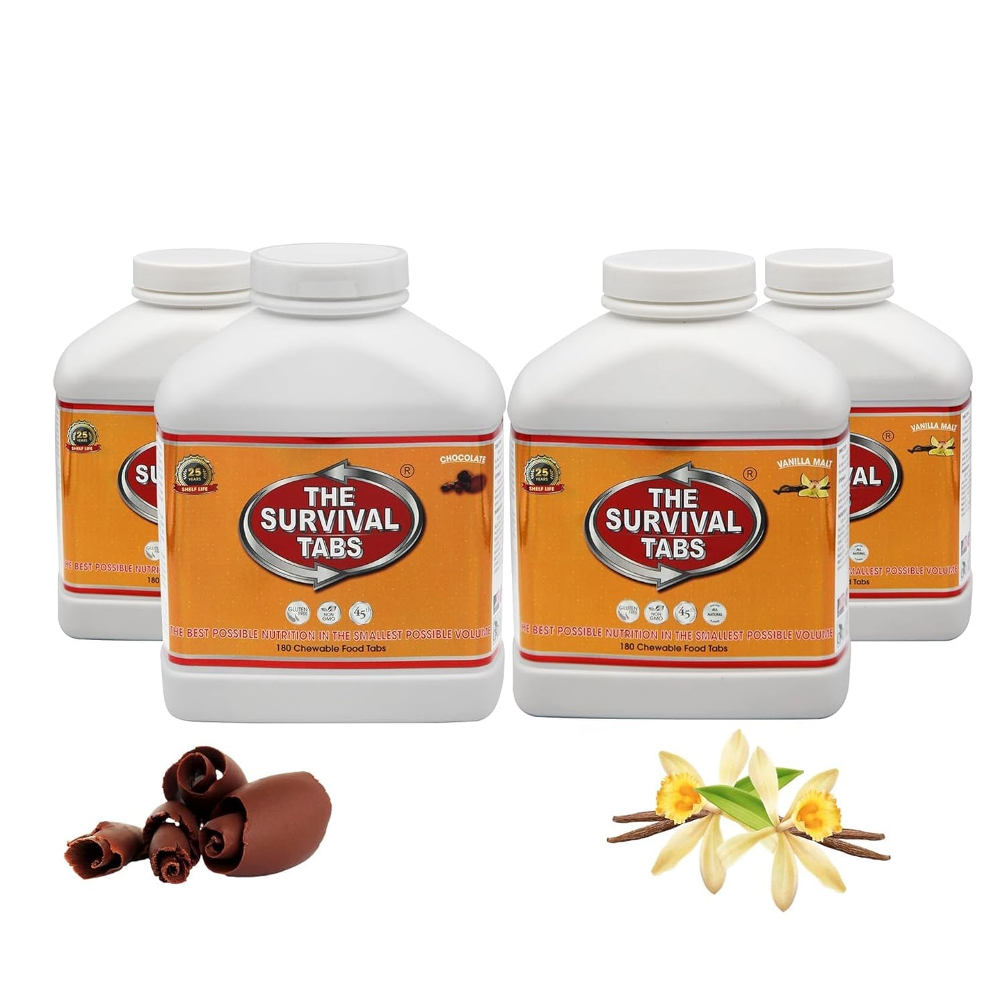 Survival Tabs | 60-Day Emergency Food Replacement - 720 Non-GMO Gluten-Free Tablets for Camping & Hiking