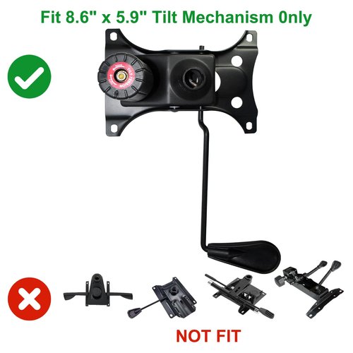 MySit Heavy Duty 300 LBs Office Chair Tilt Mechanism Replacement Parts, 5.9'' x 8.6" Mounting Holes Tilt Control Mechanism(Not Standard Dimension)