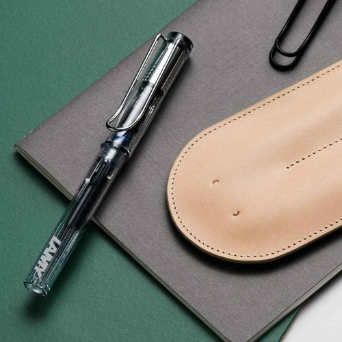 LAMY Transparent Vista Fountain Pen with Medium Nib and Blue Ink (L12M)