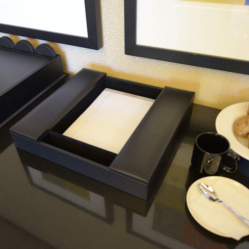 Dacasso Conference Room Organizer, Black 17.625L x 17W x 4H in