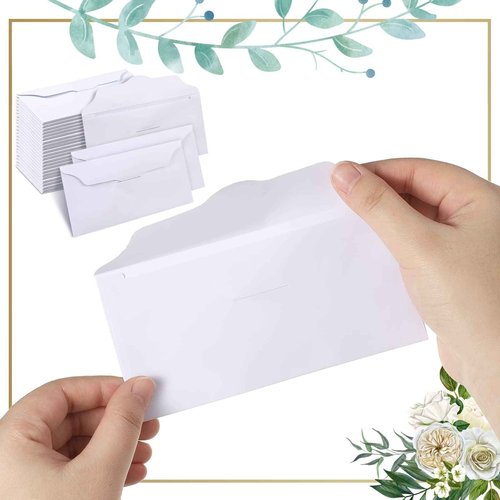 1000 Pcs Blank Church Offering Envelopes White Tithe Donation 6.3 x 3.1 Inch Cash Tithe Envelopes for Church Wedding Check Cash Holder Gifts