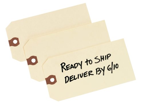 Avery unstrung Shipping Tags, 11.5 pt. Stock, 6-1/4" x 3-1/8", 1,000 Manila Hang Tags (12308)