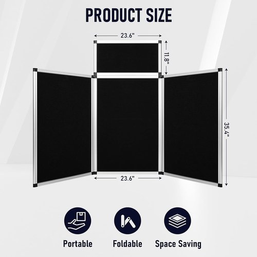 Jxgzyy Trifold Presentation Board - 3+1 Panel Art Display with Storage Bag | Tabletop Folding Design