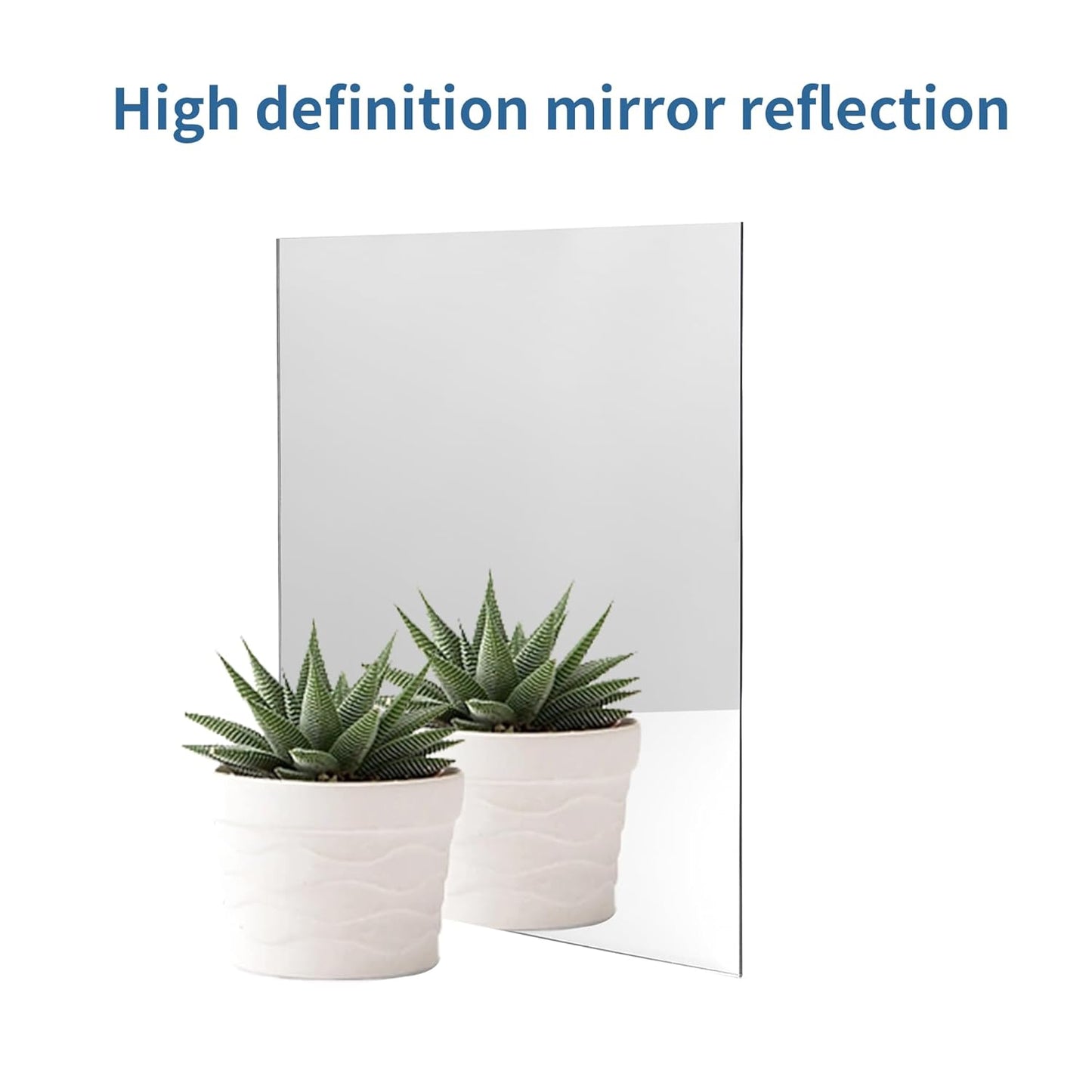 Skiennix Silver Mirrored Acrylic Sheets - 4 Pack, 8 x 12 Inch, 1/8 Inch Thick for Crafts & Art Display