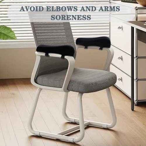 Shapeazy 2 Pack Office Chair Armrest Pads Covers,Arm Rest Pad with Memory Foam Elbow Pillow for Forearm Pressure Relief, Arm Rest Covers for Office Chairs, Wheelchair, Comfy Gaming Chair (Black)