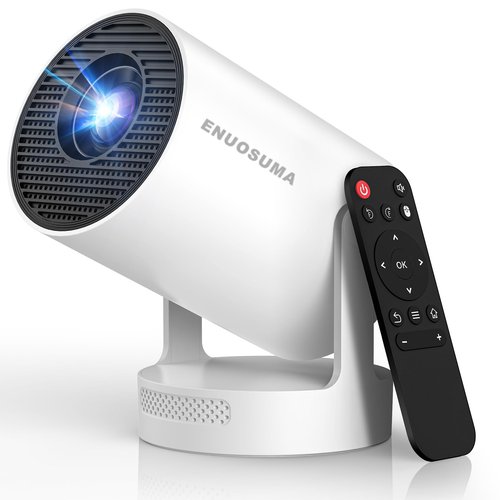 Electric Focus - Projector 4K Support, Mini Projector with Wifi6 and Bluetooth, HY300pro Upgrade Enhanced Version Smart Proyector, 5w Speaker, Electric Focus, Auto Keystone Correction, 35"-130" Screen