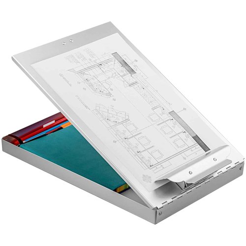 ZCZN Aluminum Clipboard with Storage, 2 Pack Recycled Metal Clipboard Box, Form Holder, Suitable for School, Office, Jobsite or Medical Staff, 9.25 x 13.78 Inches, Silver