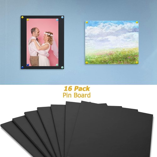 Black Foam Boards 30 Pack - 8x10 Inch, 3/16 Inch Thick Polystyrene Sheets for Art Projects