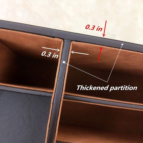NA PU leather Desk Organizer with drawer pen holder for desk Multifunctional home thickened storage box as remote control holder makeup storage organizer HeBen1036