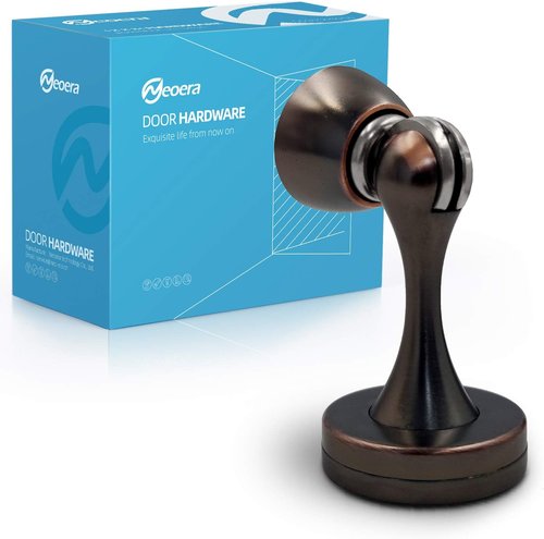 Neoera Magnetic Door Stop - Heavy Duty Oil Rubbed Bronze Door Catch | Anti-Rust, Wall & Floor Mount, 1 Pack
