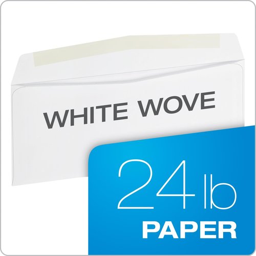 Quality Park #9 Envelopes, Letter Size White Mailing Envelopes, 3-7/8 x8-7/8 Inch, No Window Business Envelopes, Gummed Closure, 500/Box (QUA90090)
