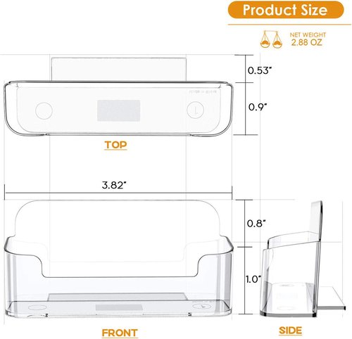 MaxGear 16 Pack Acrylic Business Card Holder for Desk, Clear Plastic Display Stand Fits 50 Business Cards, Elegant Desktop Organizer for Home and Office