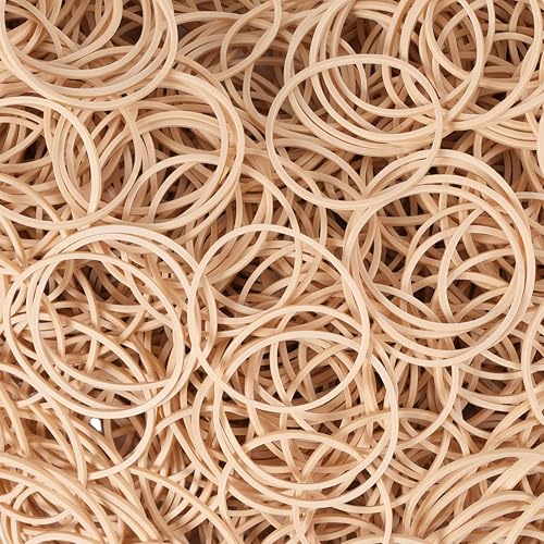 Office Rubber Bands 800 Pcs Size 16 – Beech/Beige Non-Slip Bundling