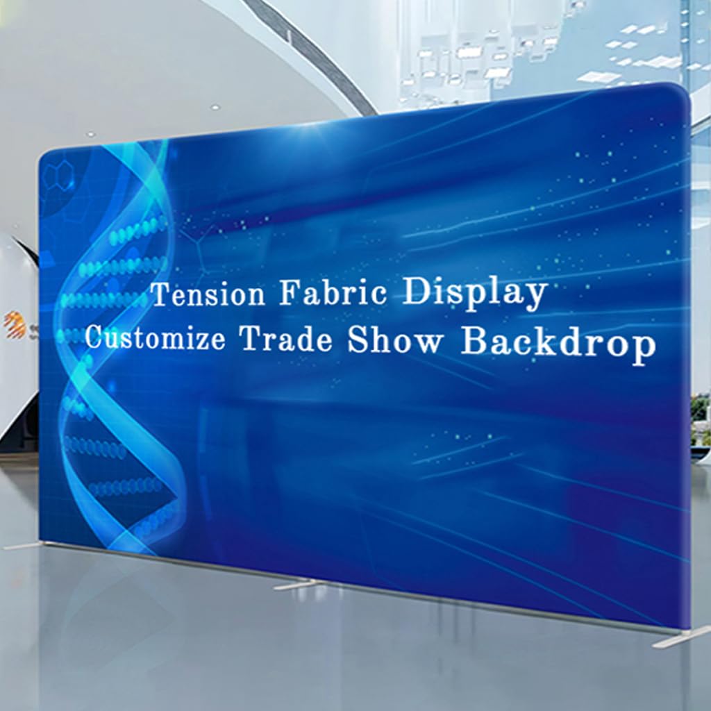 YAKESEE Custom Trade Show Backdrop with Tension Fabric Display Backdrop