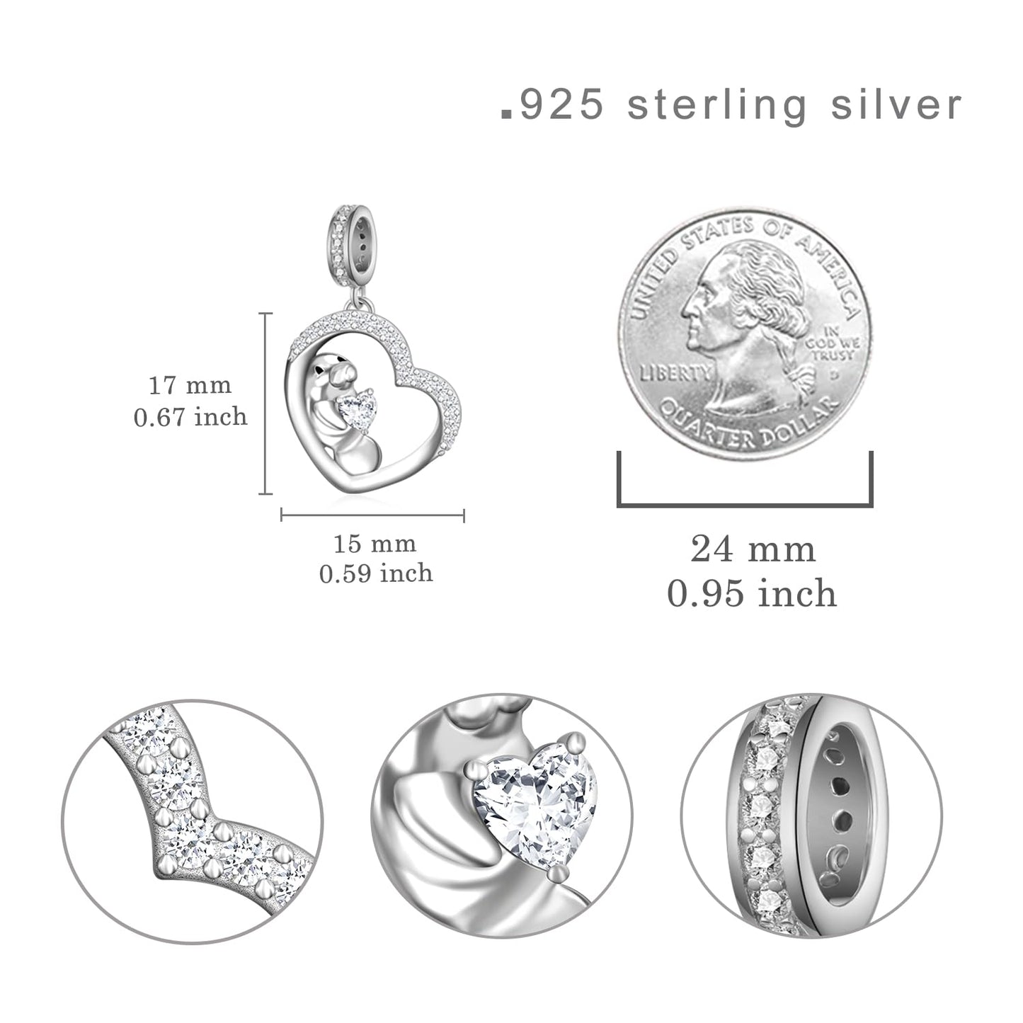 Feijiesi Manatee Charm 925 Sterling Silver Manatee Charms for Women Cute Animal Jewelry Gifts for Women Animal Lover
