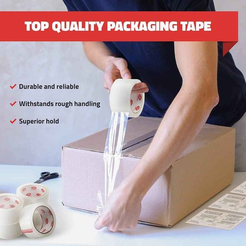 Simply Cool Packing Tape 18 Pack, Heavy Duty Packaging Tape for Shipping, Moving Boxes, Sealing, Mailing & Storage – Strong 1.88” Wide x 60 Yards Per Refill Roll