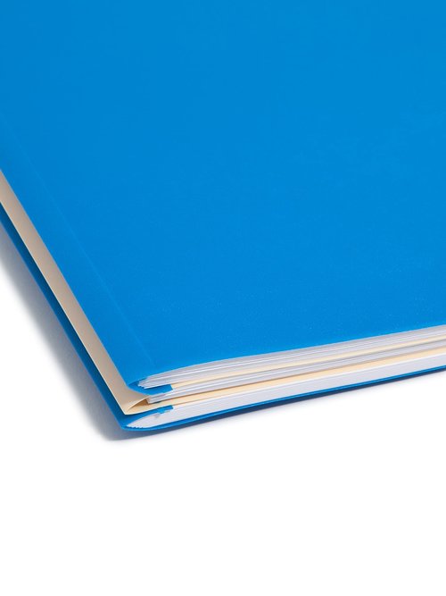 Smead Poly Classification Folder, 2 Dividers, 2" Expansion, 2/5-Cut Tab, Letter Size, Blue, 10 per Box (14045)