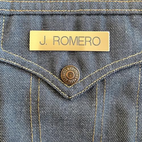 Custom Engraved Silver Metal Name Badge with Secure Clutch Attachment