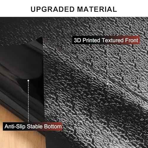 Office Chair Mat for Hardwood Floor, 60"x75" Large Black PVC Computer Desk Chair Mat with Unique Pattern for Gaming, Anti-Slip Floor Protector for Home Office, Rolling Chair