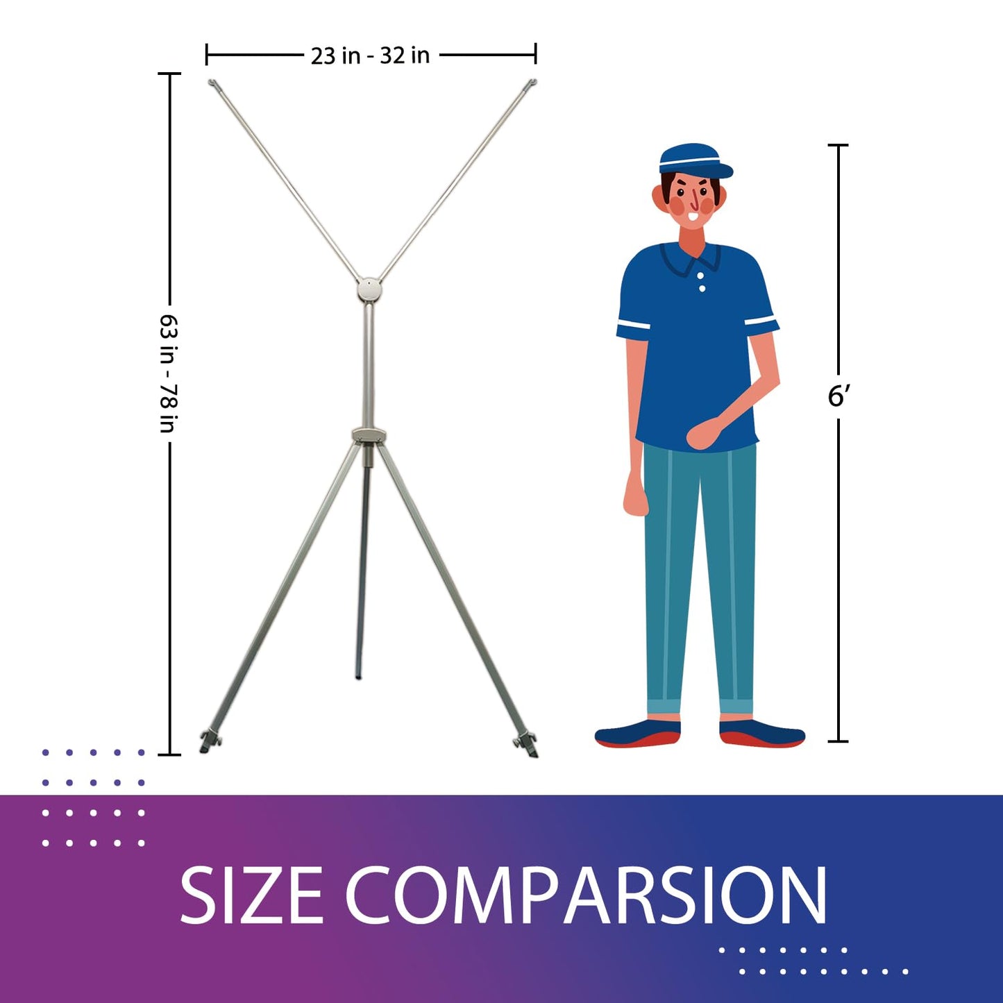 BillyPrint Custom Banner with X Stand 32" x 71" | Personalized X Banner Stand for Advertising, Stores, TradeShow, Restaurant, Event, Birthday & Party | Fast delivery | HD Print With Travel Bag - 1 unit