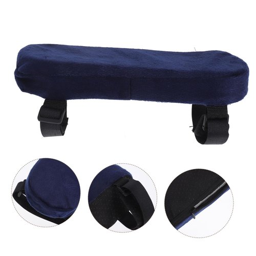 HOUDERCO 2pcs Arm Rest Pillow for Office Chair Memory Foam Cushions for Elbows and Forearms Non- Cover Easy to Clean Comfy Desk Chair Armrest Pads Dark