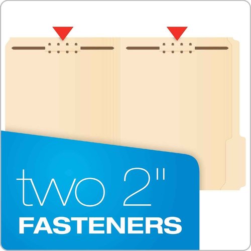 Pendaflex Letter Size File Folders with 2 Fasteners, Light Green, 1-Inch Expansion, 1/3-Cut Tabs in Left