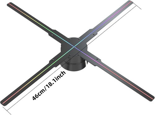 Skiennix 3D Hologram Fan - HD LED Projector with Bluetooth Remote & 700 Video Library | 46CM