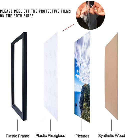 MENNTHUI Black Picture Frame - 17x23 Wall Mounting for Photos, Paintings & Artwork | Versatile Display Options