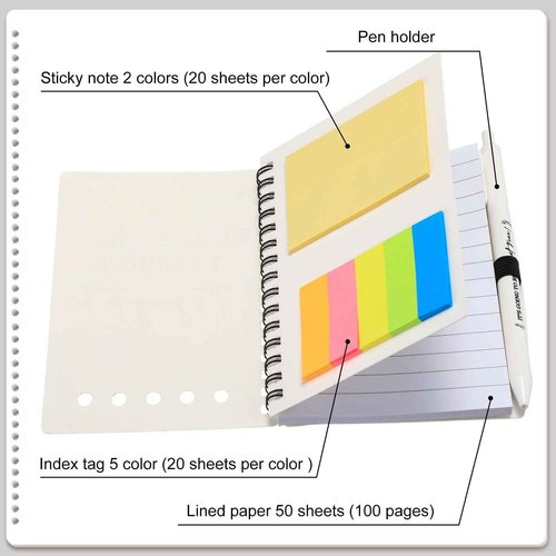 Dunzoom 50 Sets Back to School Gifts Bulk for Students Teachers 2025 Welcome Back to School Teachers Gifts Spiral Notebooks with Ballpoint Pens Set for Classroom Office Supplies (Plastic)
