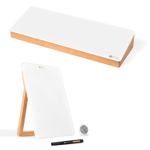 Yeoux Office Essential - Desktop Glass Whiteboard Combination