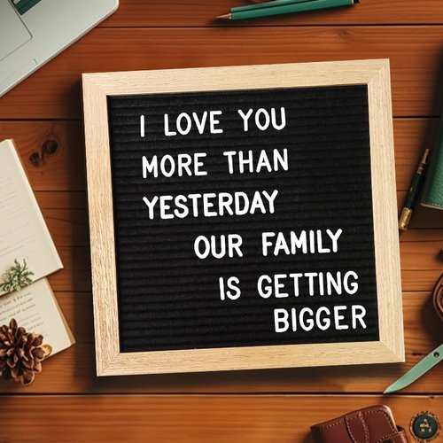 ArtBeek Felt Letter Board with 880 Letters 10 X 10” Letter Message Board for Classroom Decor Wall Mount Sign Board for DIY (White, 10X10)
