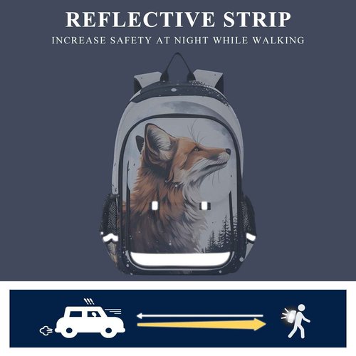 FUQIUMI Laptop Backpack Fashion Travel Backpack for Women Men Fox in Forest School Backpack for Teens Boys Girls,Water Resistant & Lightweight