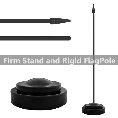 USA Thin Blue Line Police Desk Flag, 2 Pack American Policeman Table Office Flags, Small Mini Desktop Flag With 12" Solid Black Pole, Black Base, Police Celebration Event, Desk Decoration (Blue Line)