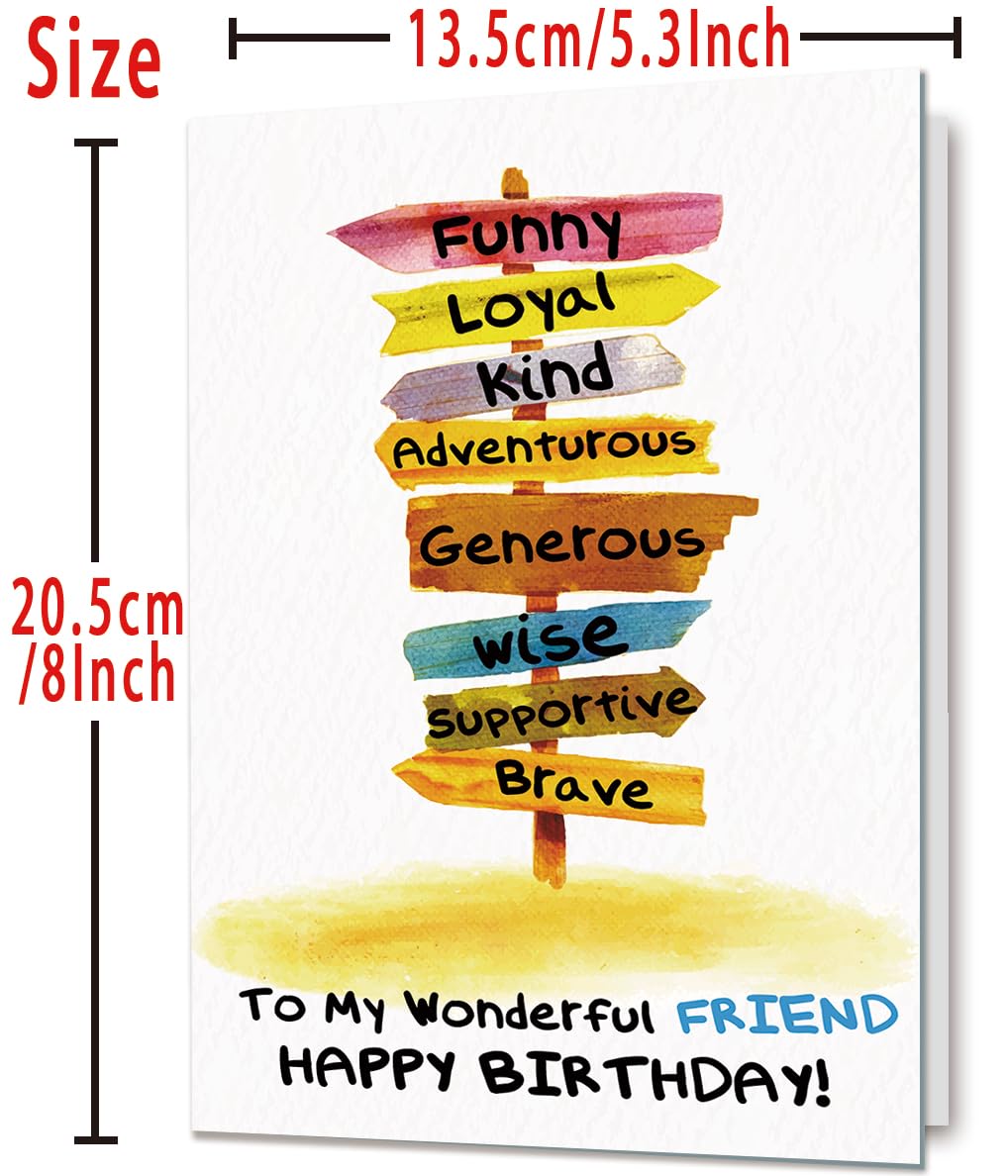 Mcduldul Best Friend Birthday Card for Men Women, Happy Birthday Gifts for Friends Bestie Sister