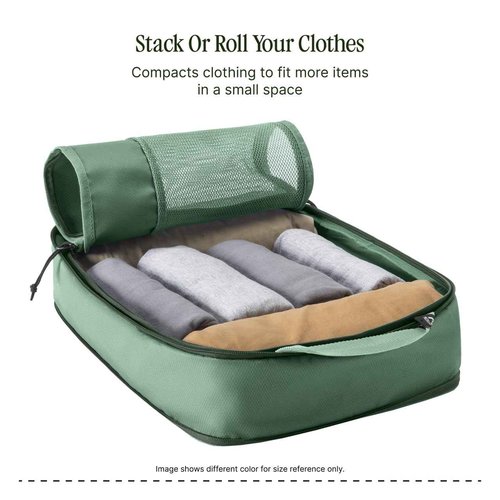 eagle creek Pack-It Reveal Compression Cube - Lightweight Compression Cube for Optimizing Luggage Space - Convenient Top Handle - Easy-Grab Zipper - Washable - Medium - Mandarin