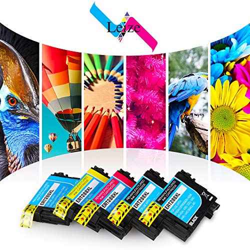 Leize Remanufactured Ink Cartridge Replacement for Epsn 288XL T288XL 288 XL T288 use for Expression Home XP-430 XP-330 XP-340 XP-440 XP-434 XP-446 (2 Black 1 Cyan 1 Magenta 1 Yellow,5-Pack)