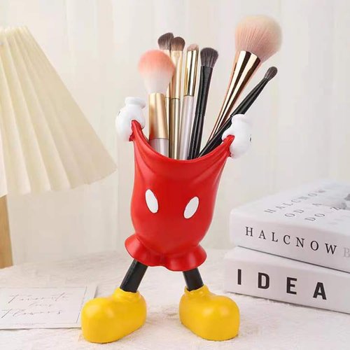FUEMEILY Cute Mouse Pen Holder for Desk, Cartoon Mouse Vase Makeup Brush Holder, Birthday Party Supplies Gift for Home Decoration