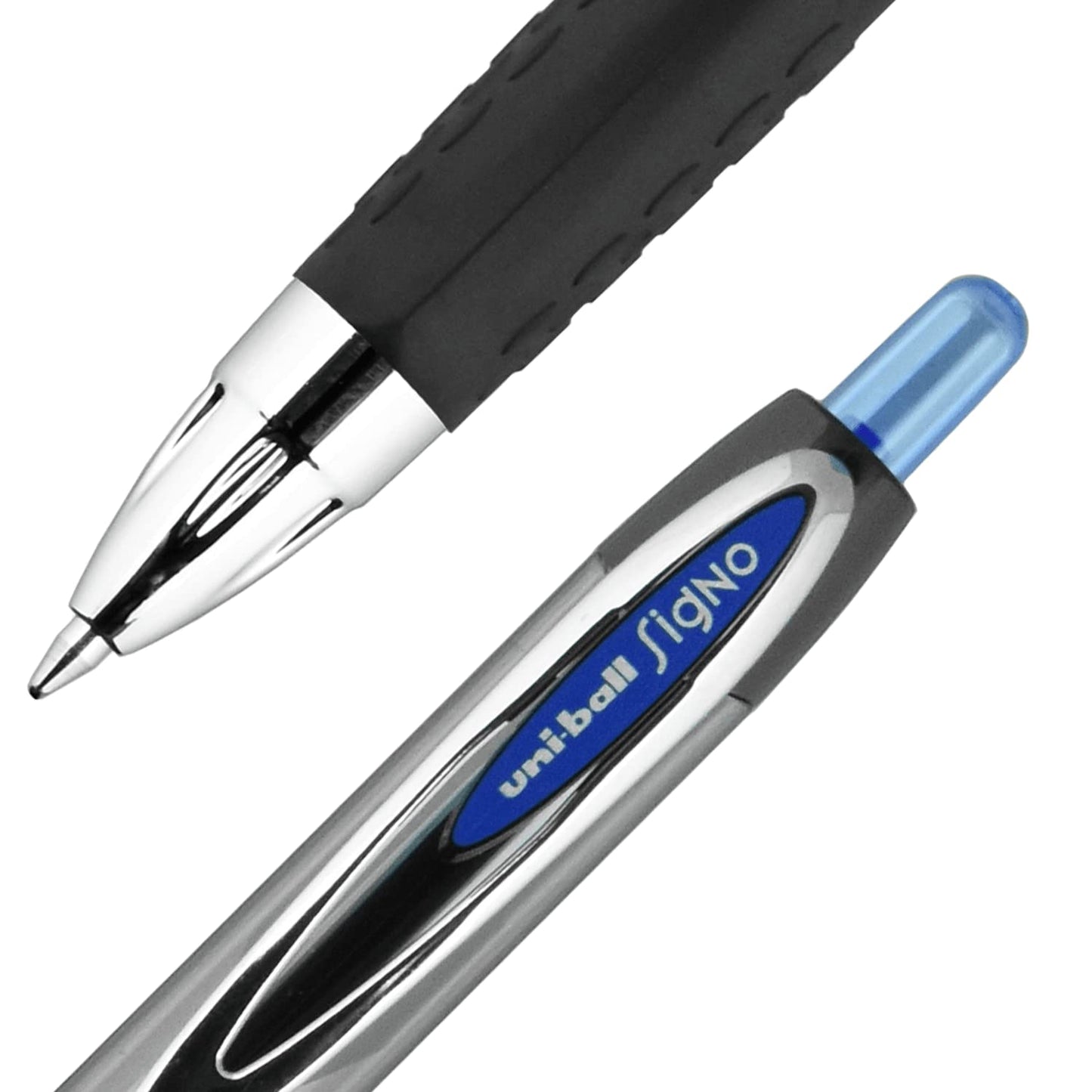 Signo 207 Retractable Gel Pens by Uni, Micro 0.5mm (aka Fine Point), Includes 4 Black, 3 Blue, 1 Red