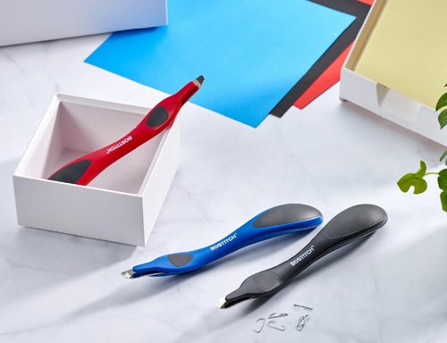 Bostitch Office Professional Magnetic Easy Staple Remover Tool - Staple Puller Stick for Office Home & School - 3 Pack - Black, Blue, and Red