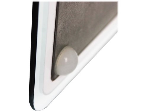 Floortex Viztex Glacier White & Black Plan & Grid Glass Dry Erase Board - 14" x 14"