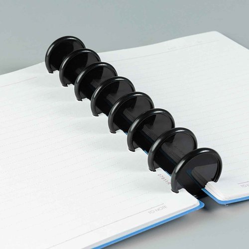100Pcs 2 inches Discbound Expansion Discs, Black Plastic Binder Rings Discs Book Binding Discs for DIY Notebooks and Planner Scrapbooking Supplies
