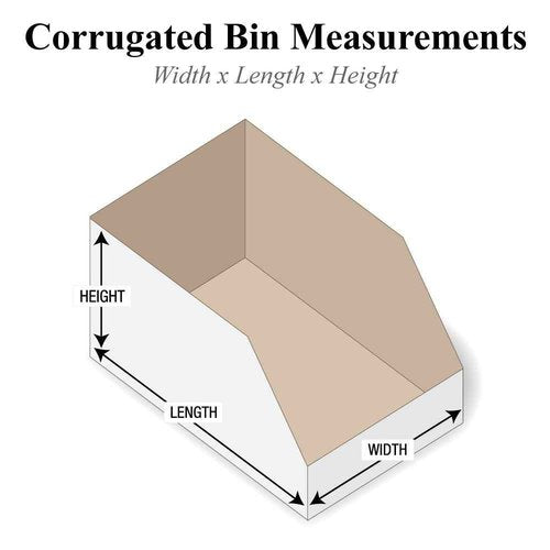 Partners Brand PBINB412 Stackable Bin Boxes, 4" x 12" x 4 1/2", Oyster White (Pack of 50)