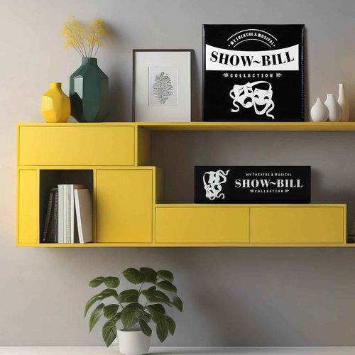 Sinload 2 Set Show Bill Binder with Sleeves for Broadway and Theatre 3 Ring Theater Program Holder with 40 Sheet Protectors PU Leather Playbill Binders Broadway Playbill Holder (Black)