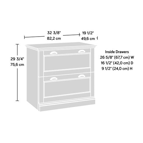 Sauder Barrister Lane Lateral File, White Plank Finish