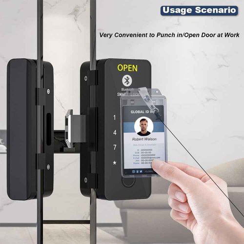 Bulk 50 Pack Permanent Locking Hard Plastic ID Badge Holder-Vertical Clear Heavy Duty Protector Secure Case Holder for Passes Access Office Student IDs Proximity RFID One or Two I'd Cards by BETOOM