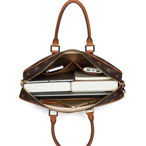 Malirona Laptop Bag Briefcase for Men Women Messenger Shoulder Bag Travel Crossbody Purse Business Bag for 15inch Laptop (Beige, 14inch)