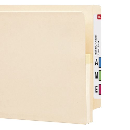 Smead Reinforced Straight-Cut Tab, 1-3/4" Expansion, Letter Size, Manila, Multi-Purpose File Folder - 25 per Box