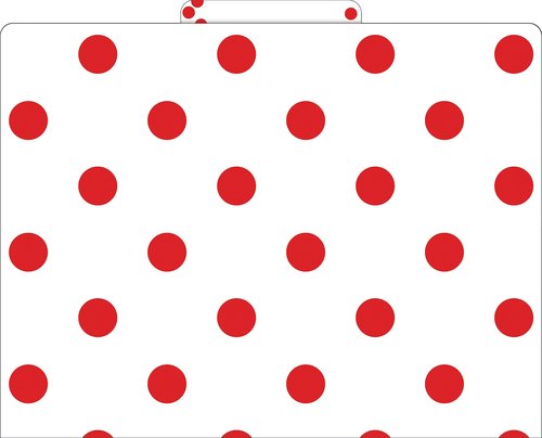 Barker Creek File Folders - Set of 36 Red & White Dot Letter Size Folders, 14pt Stock, Multi-Design Set, 1/3 Cut Tabs, Reversible, Home, School and Office Supplies (4393)